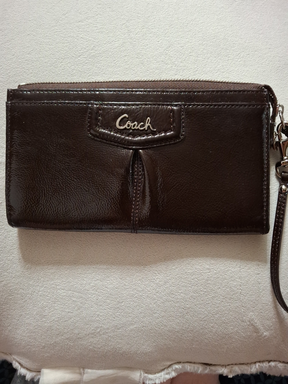 COACH Brown Leather Card Case Wallet